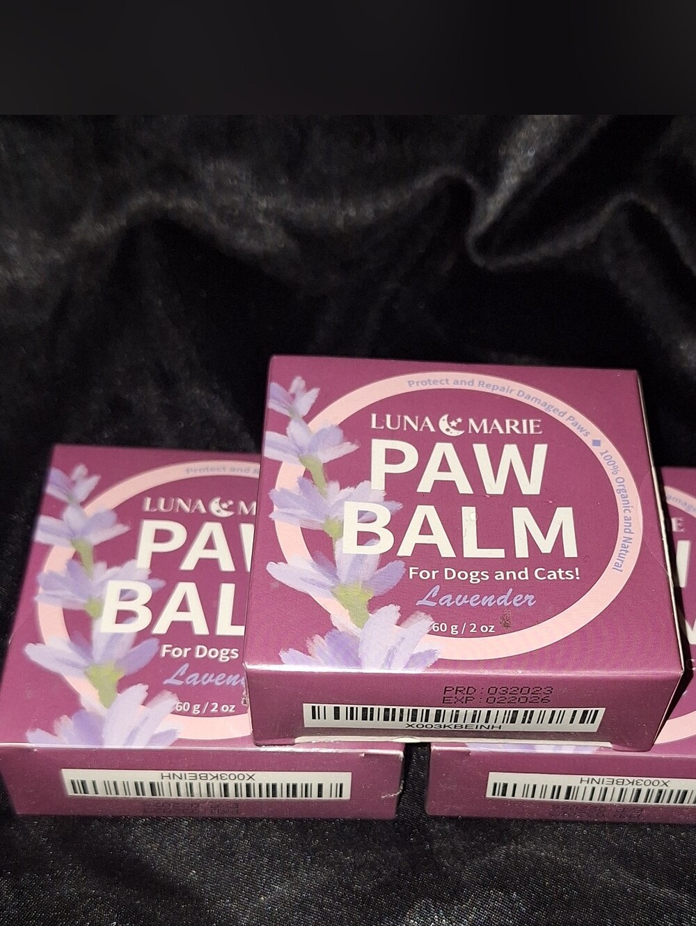 3 New Luna Marie Paw Balm~Lavender~For Dogs & Cats~Organic Protection~2 Oz